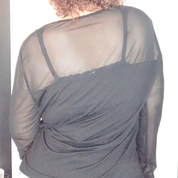 SHEIN Black Mesh Top - Picture 3 of 3